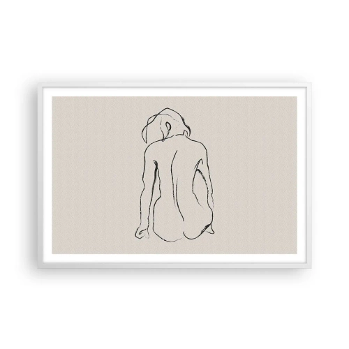 Plakat w białej ramie - Akt dziewczęcy - 91x61 cm