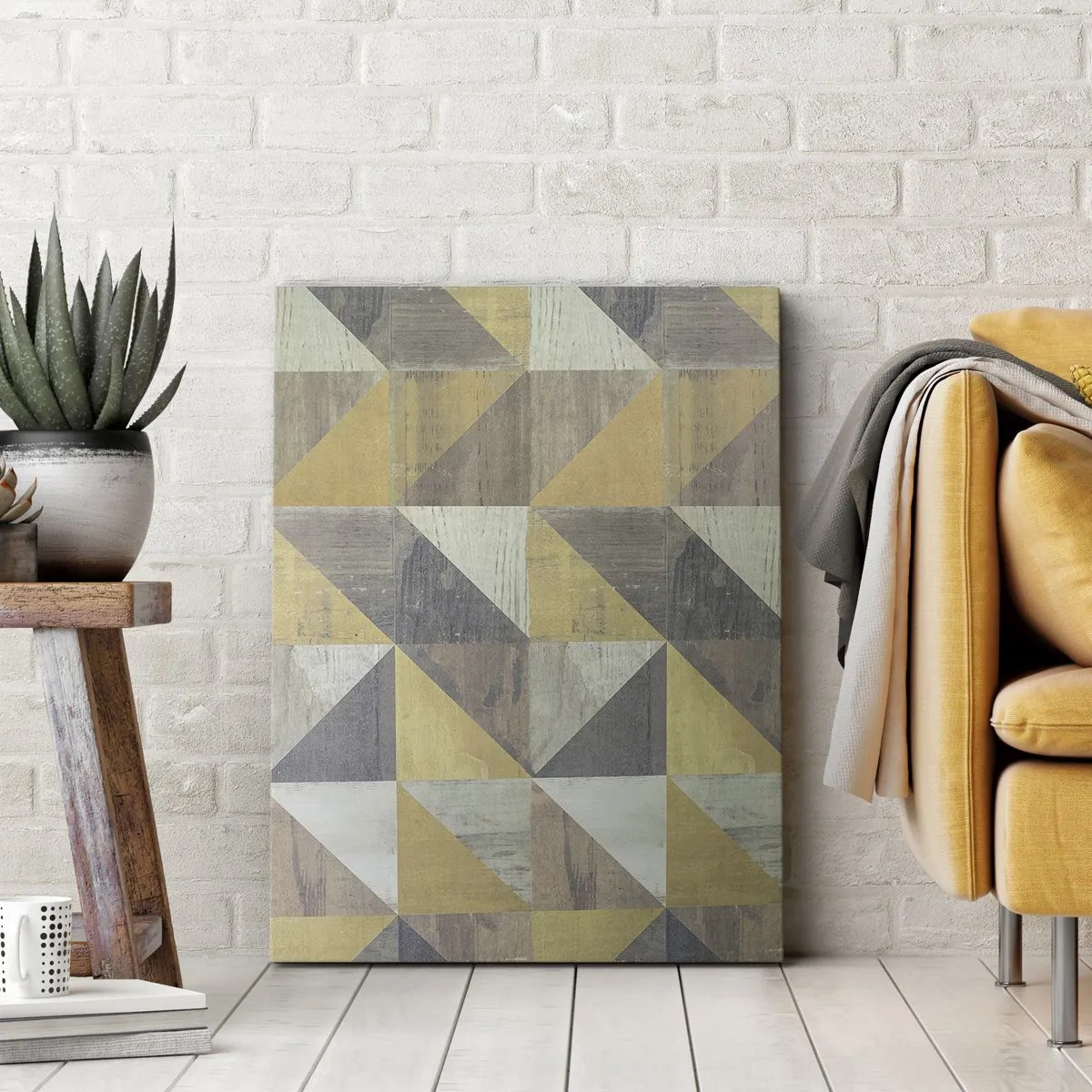 Obraz na płótnie - Pod kątem trójkąta - 45x80 cm