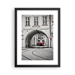 Plakat w czarnej ramie - Przez miejski labirynt - 30x40 cm