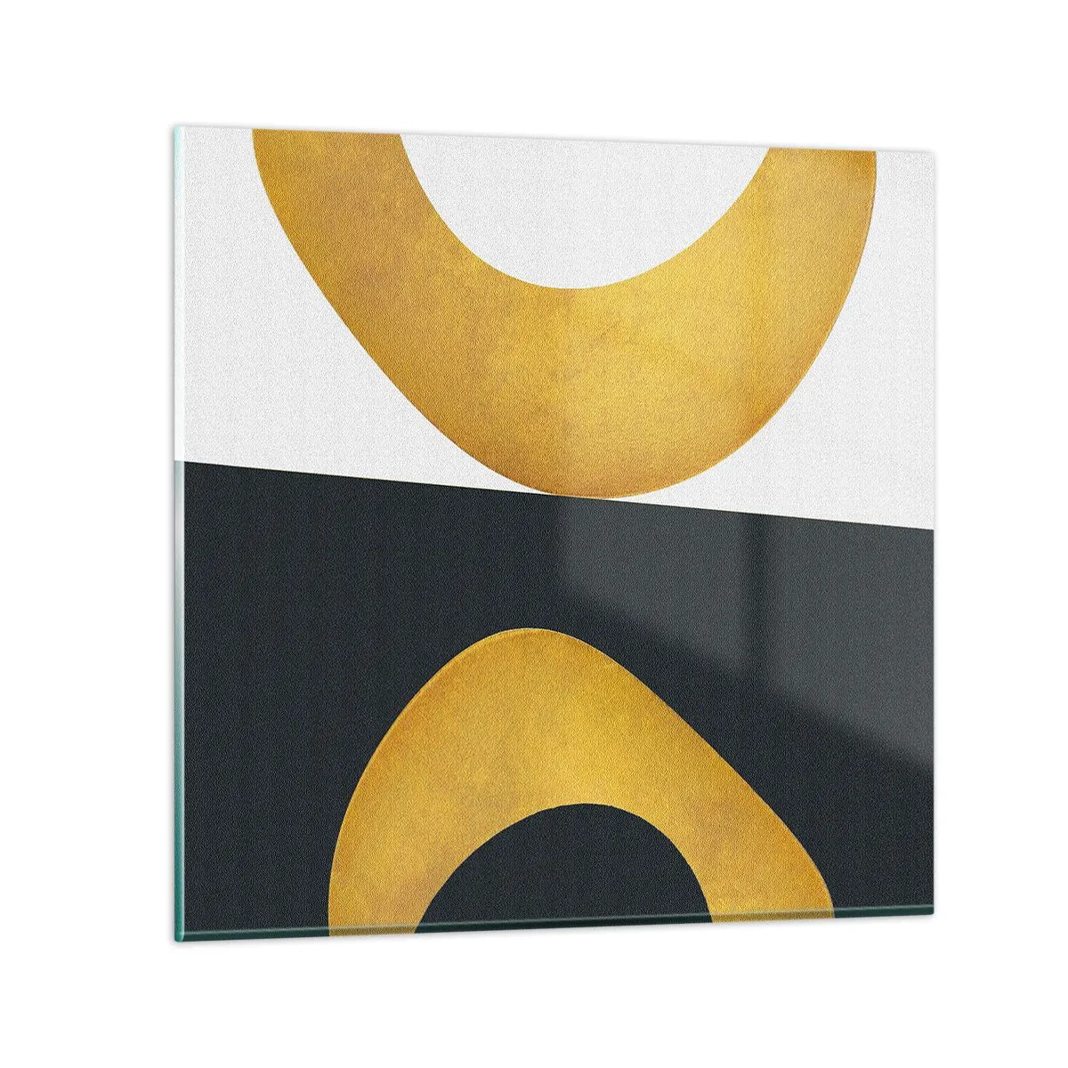 Obraz na szkle - Po pierwsze: złoto - 70x70 cm