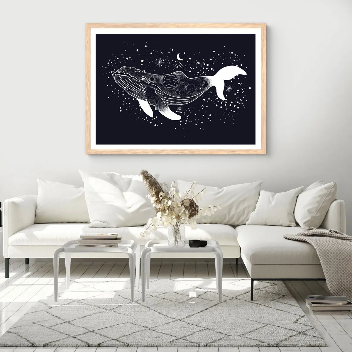 Plakat w ramie jasny dąb - W oceanie wszechświata - 91x61 cm
