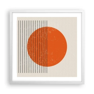 Plakat w białej ramie - Zawsze słońce - 50x50 cm