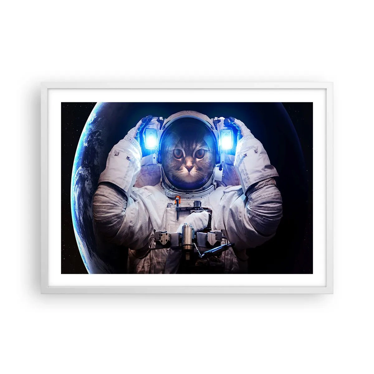 Plakat w białej ramie - Houston, macie problem - 70x50 cm