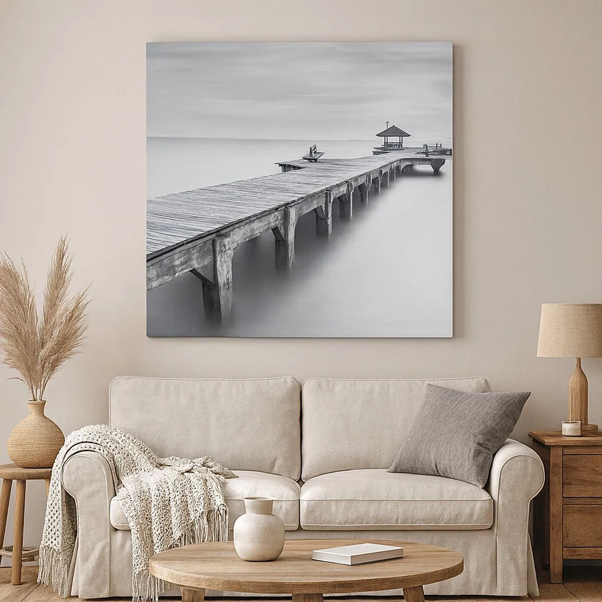 Obraz na płótnie - W siną dal - 30x30 cm