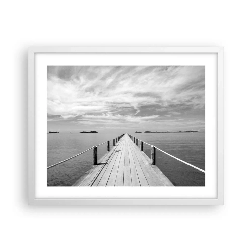 Plakat w białej ramie - A może podróż… - 50x40 cm