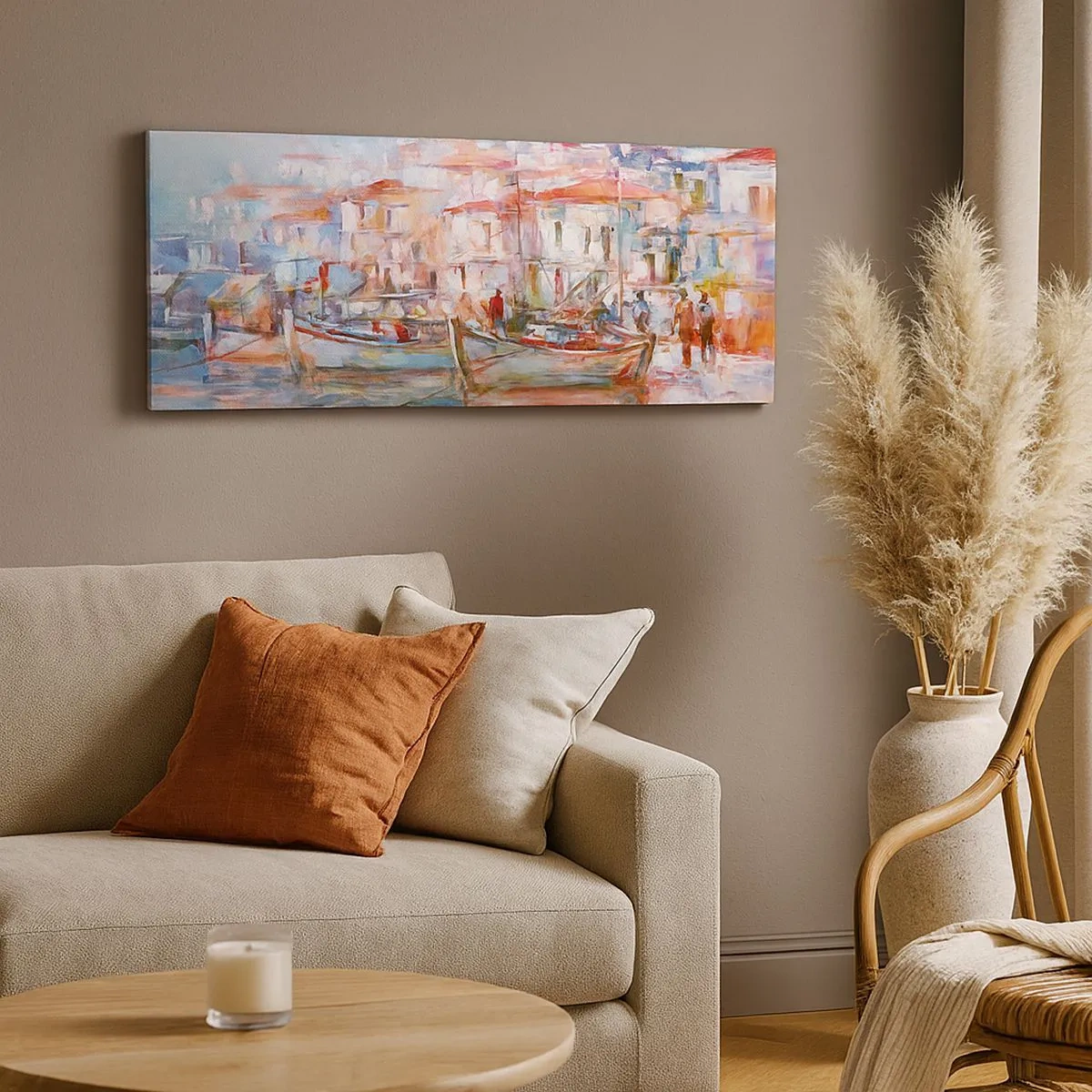 Obraz na płótnie - Pastelowe wakacje - 100x40 cm