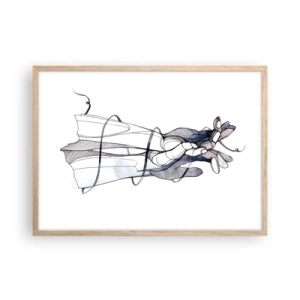 Plakat w ramie jasny dąb - Studium dotyku - 70x50 cm