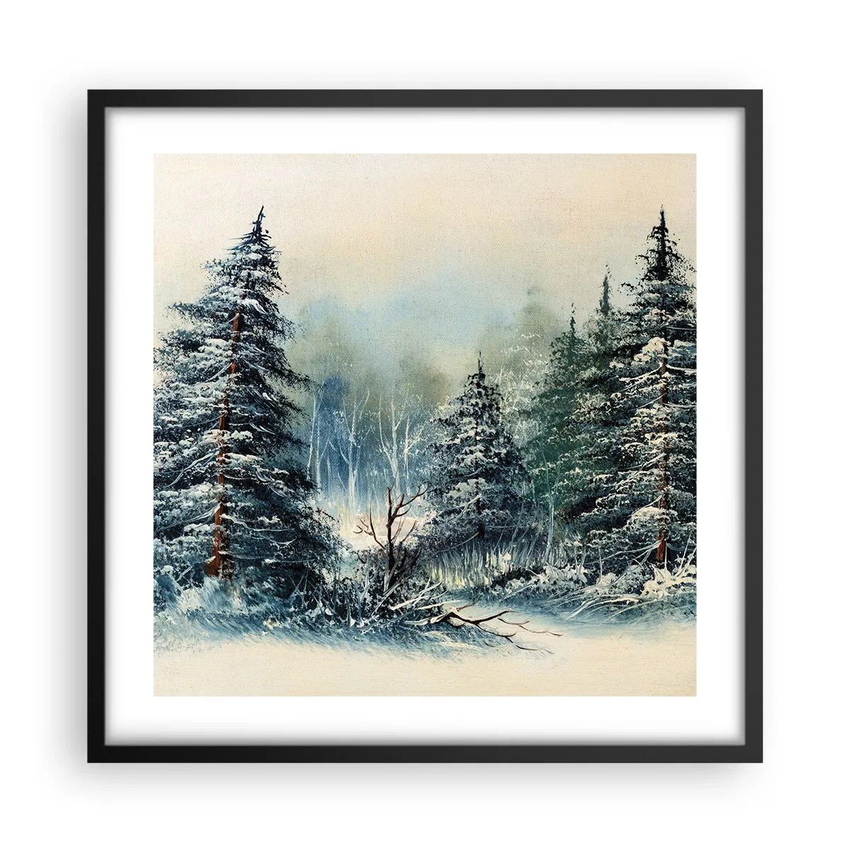 Plakat w czarnej ramie - Gotowe do Świąt - 50x50 cm