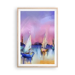 Plakat w ramie jasny dąb - Kierunek: szerokie wody - 61x91 cm