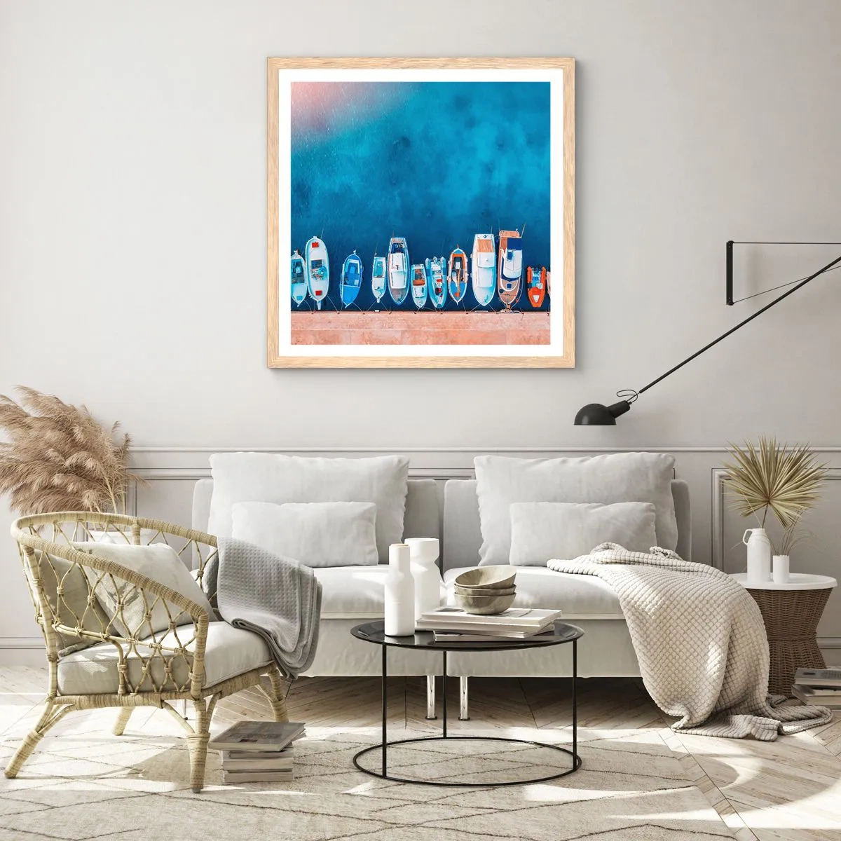 Plakat w ramie jasny dąb - W jednym rzędzie - 40x40 cm