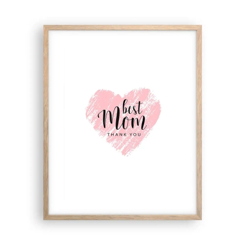 Plakat w ramie jasny dąb - Zawsze odpowiedni moment - 40x50 cm