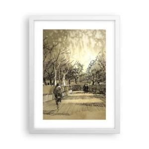 Plakat w białej ramie - Piórkiem zatrzymana chwila - 30x40 cm