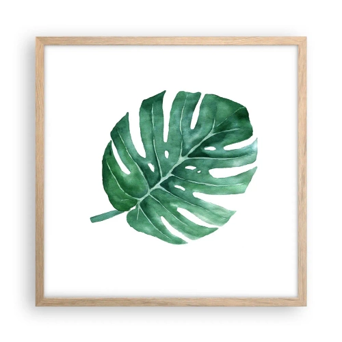 Plakat w ramie jasny dąb - Zielony koncept - 50x50 cm