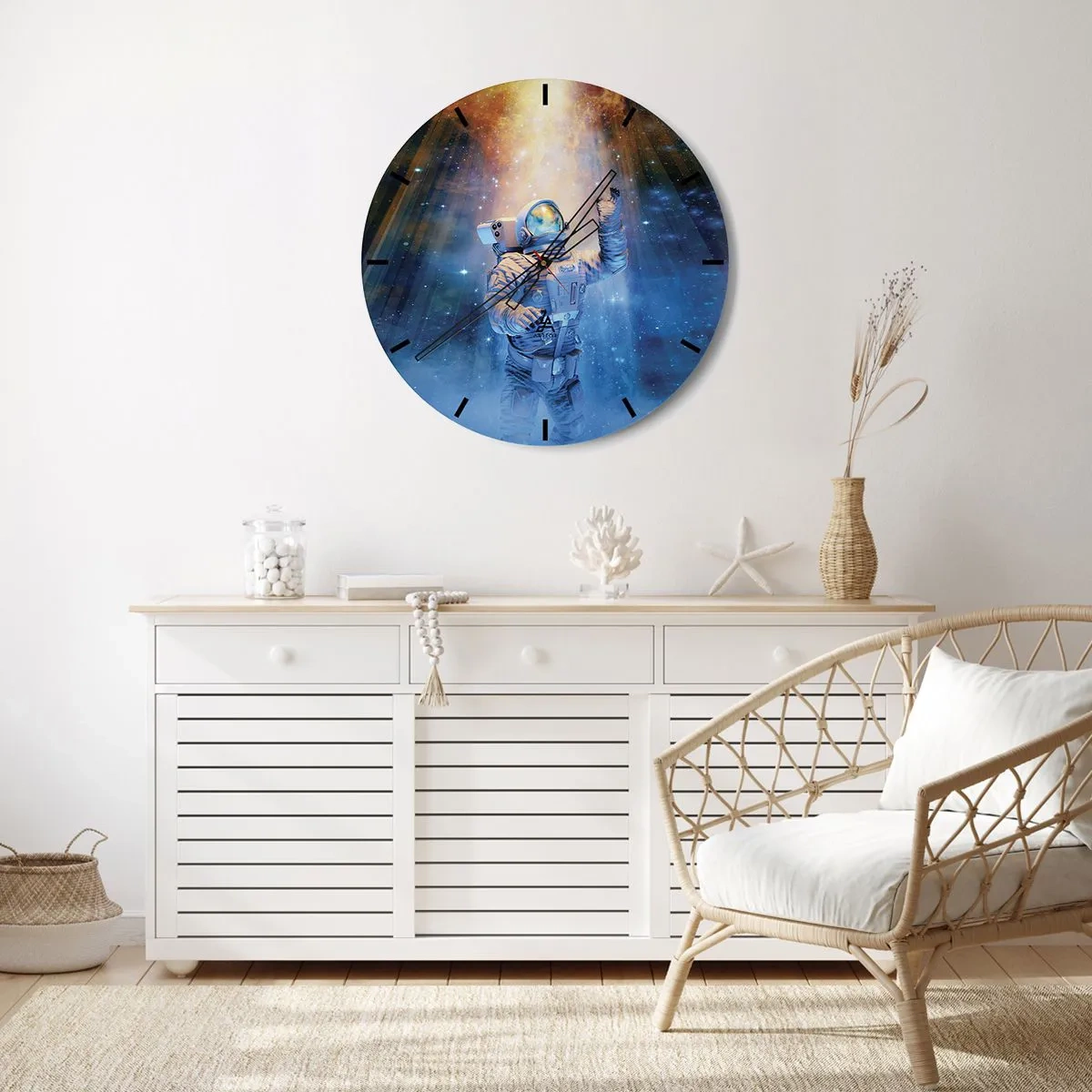 Zegar ścienny - Wreszcie u celu - 40x40 cm