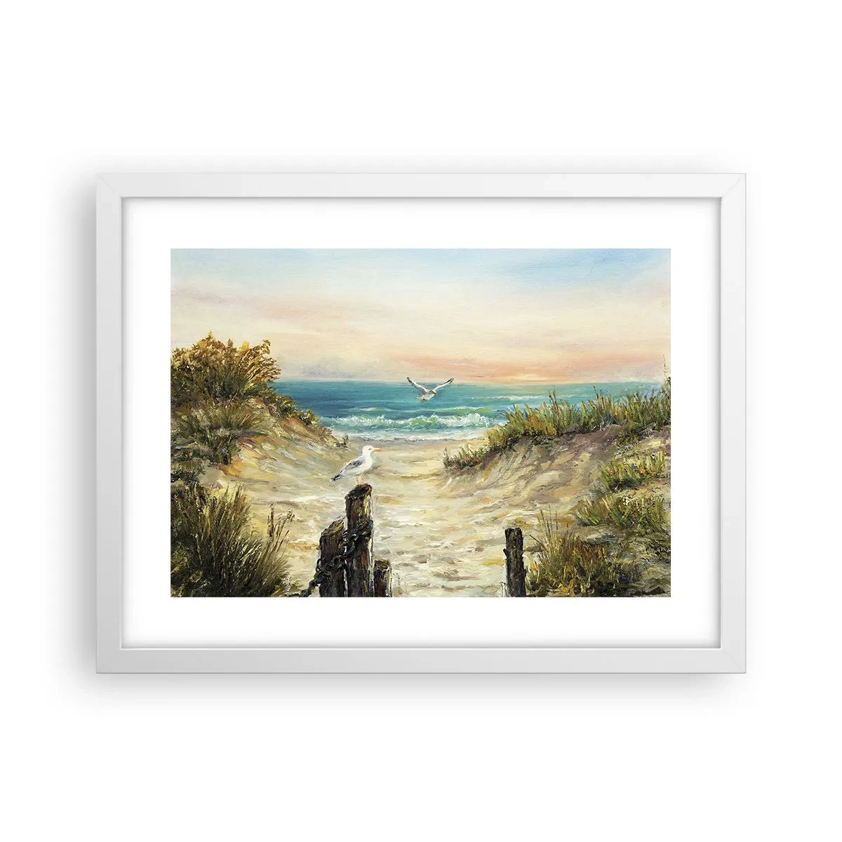 Plakat w białej ramie - Bezwietrzne zacisze - 40x30 cm