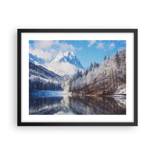 Plakat w czarnej ramie - Śnieżna straż - 50x40 cm