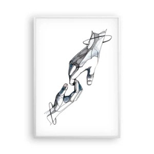 Plakat w białej ramie - Dobry gest - 70x100 cm