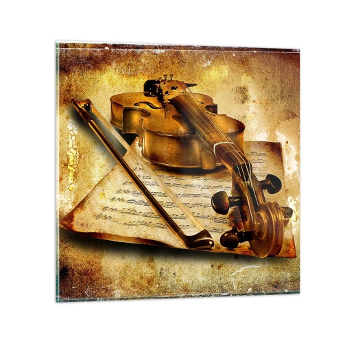 Obraz na szkle - Wirtuoz potrzebny od zaraz - 30x30 cm