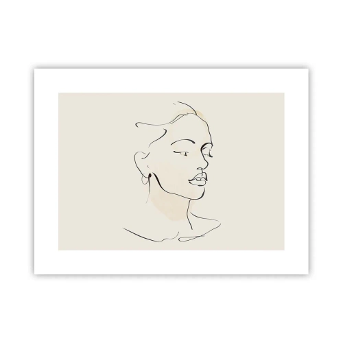 Plakat - Pewną kreską - 40x30 cm