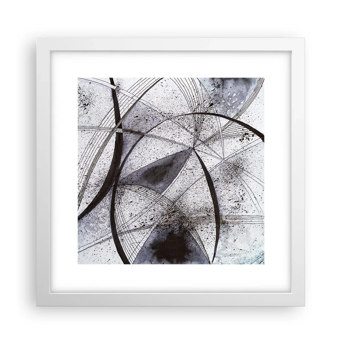 Plakat w białej ramie - Futurystyczna fantazja - 30x30 cm