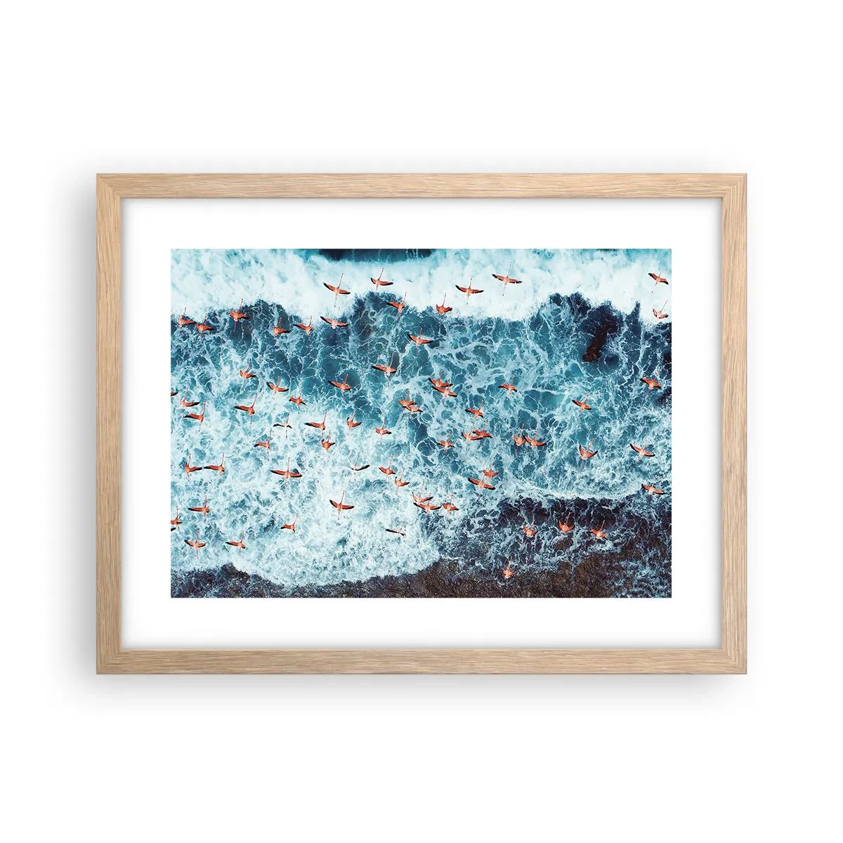 Plakat w ramie jasny dąb - Nadmorska parada - 40x30 cm