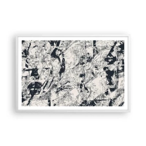 Plakat w białej ramie - Przenikanie przeciwieństw - 91x61 cm