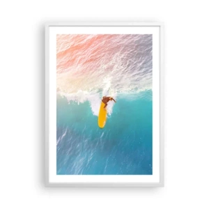 Plakat w białej ramie - Oceaniczny jeździec - 50x70 cm