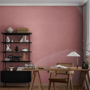 Fototapeta Samoprzylepna Deluxe Sticker - Organiczna kompozycja w różu - Pastelowy, Kształty, Minimalistyczny - 400x280 cm