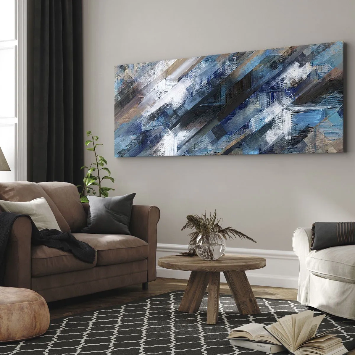 Obraz na płótnie - Po błękitnym skosie - 100x40 cm