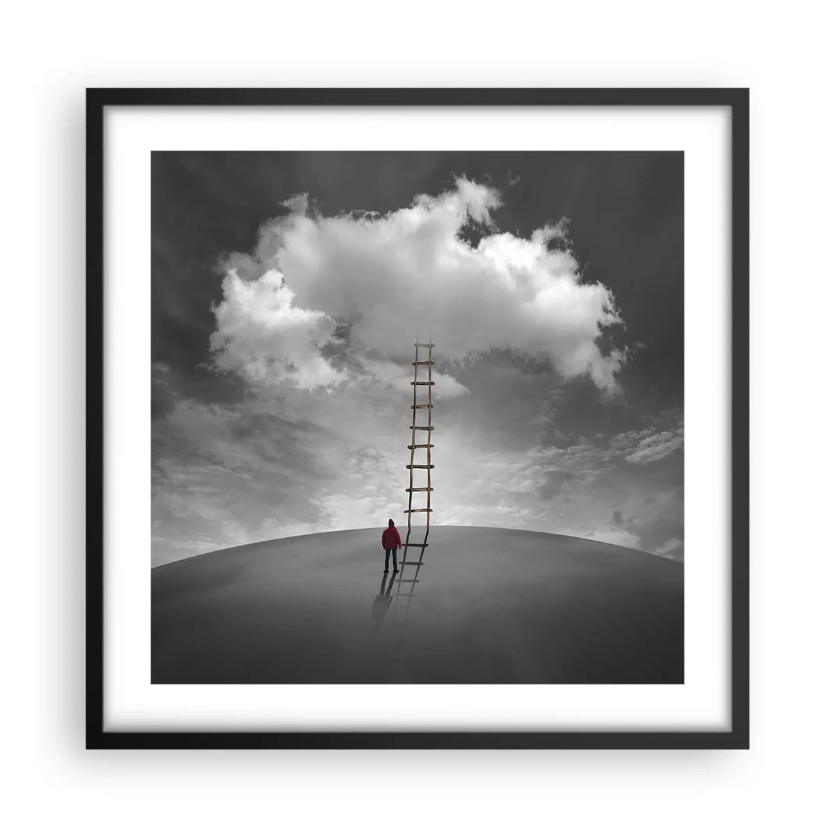 Plakat w czarnej ramie - Wszystko możliwe - 50x50 cm