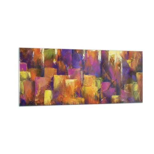 Obraz na szkle - Kompozycja metropolitalna - 100x40 cm