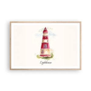 Plakat w ramie jasny dąb - Wokół zawsze pogoda - 91x61 cm