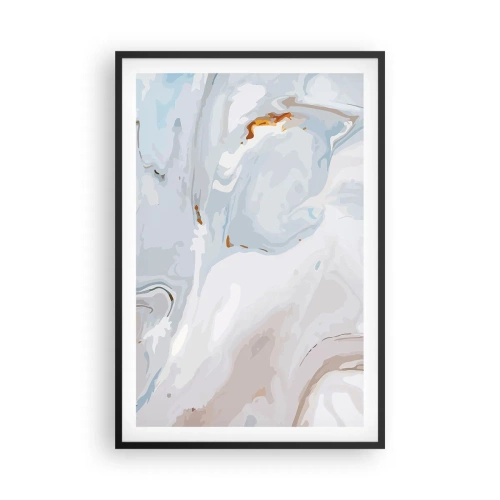 Plakat w czarnej ramie - Biel wypiętrzona - 61x91 cm