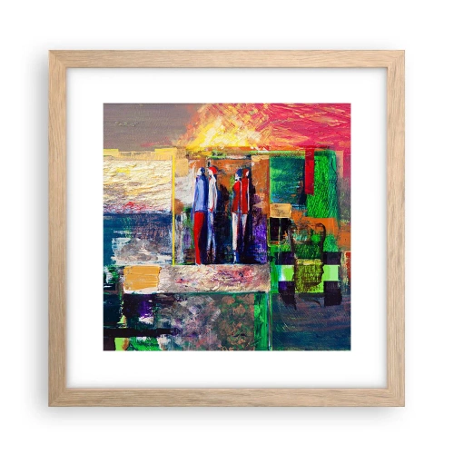 Plakat w ramie jasny dąb - Relacje i emocje - 30x30 cm