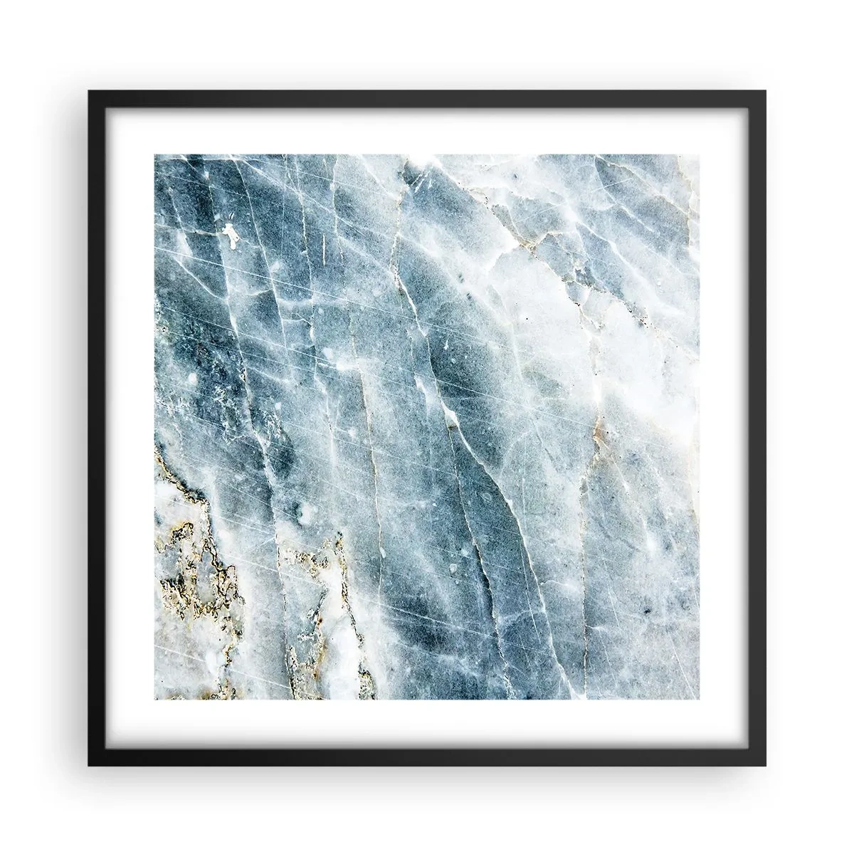 Plakat w czarnej ramie - Lodowy świat - 50x50 cm