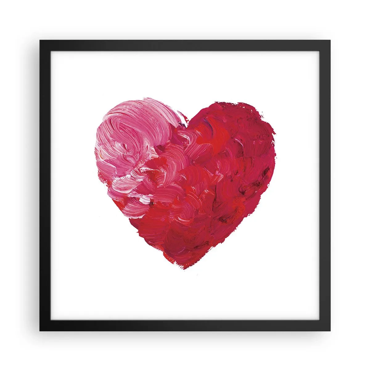 Plakat w czarnej ramie - All you need is love - 40x40 cm