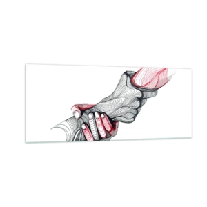 Obraz na szkle - Jesteś w dobrych rękach - 100x40 cm