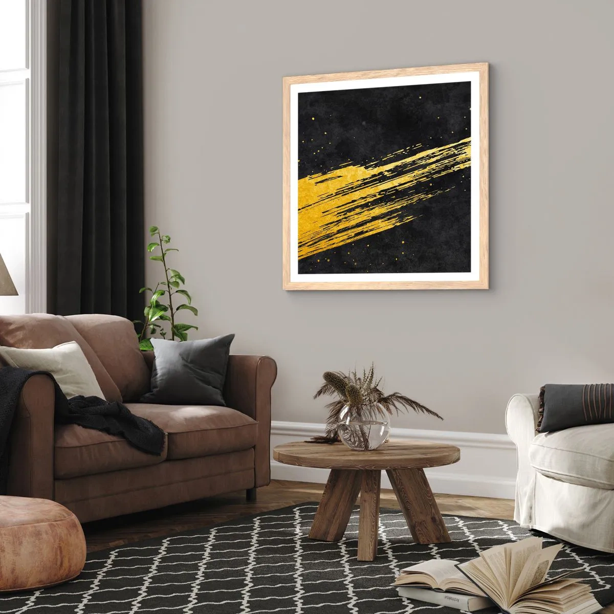 Plakat w ramie jasny dąb - Skok w nadprzestrzeń - 60x60 cm