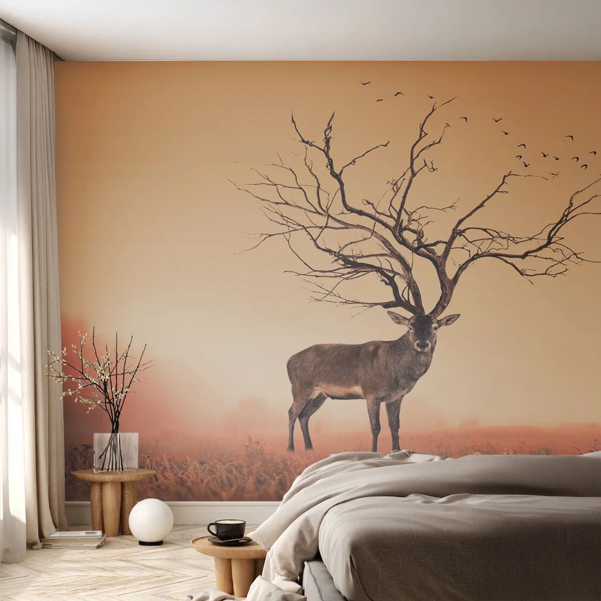 Fototapeta Samoprzylepna Deluxe Sticker - Prajeleń - odwieczny duch lasu - Abstrakcja, Jeleń, Natura - 250x175 cm