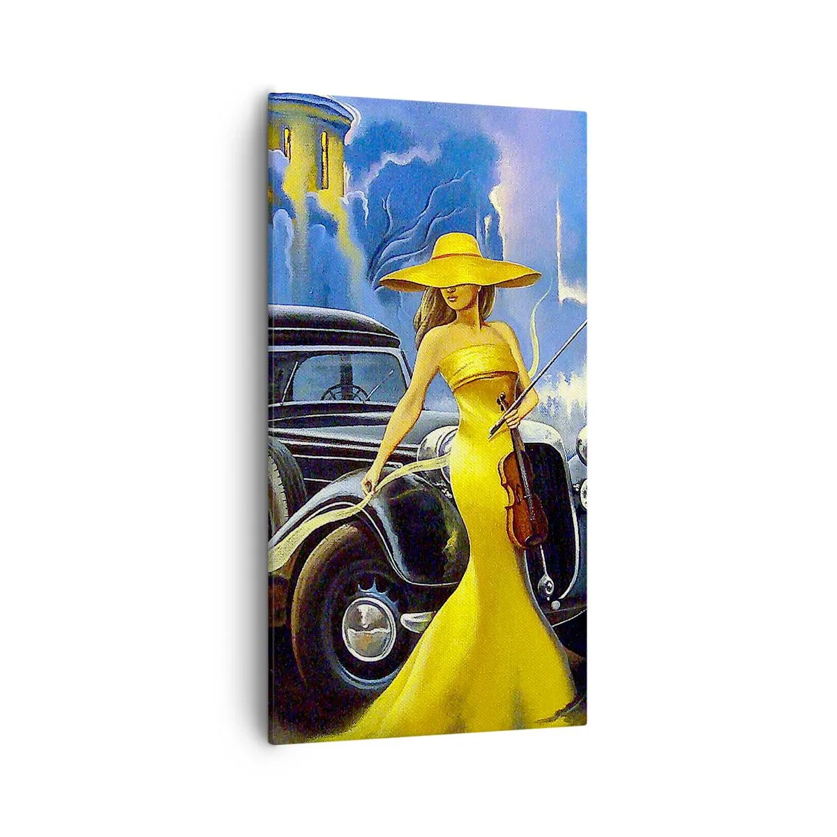 Obraz na płótnie - Nokturn na skrzypce i miłość - 55x100 cm