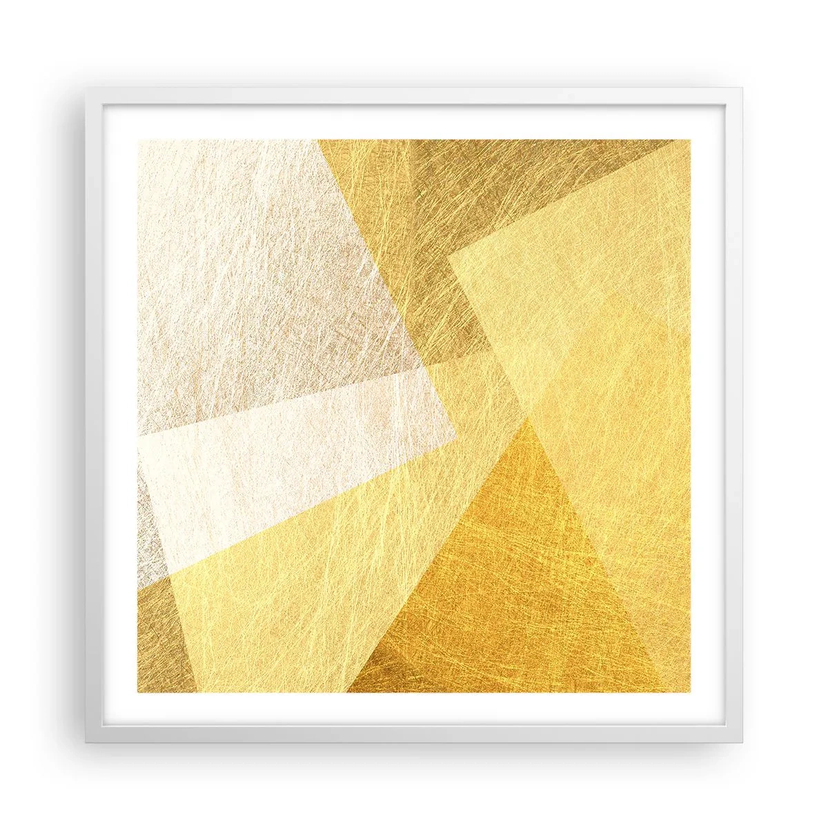 Plakat w białej ramie - Pogoda geometrii - 60x60 cm