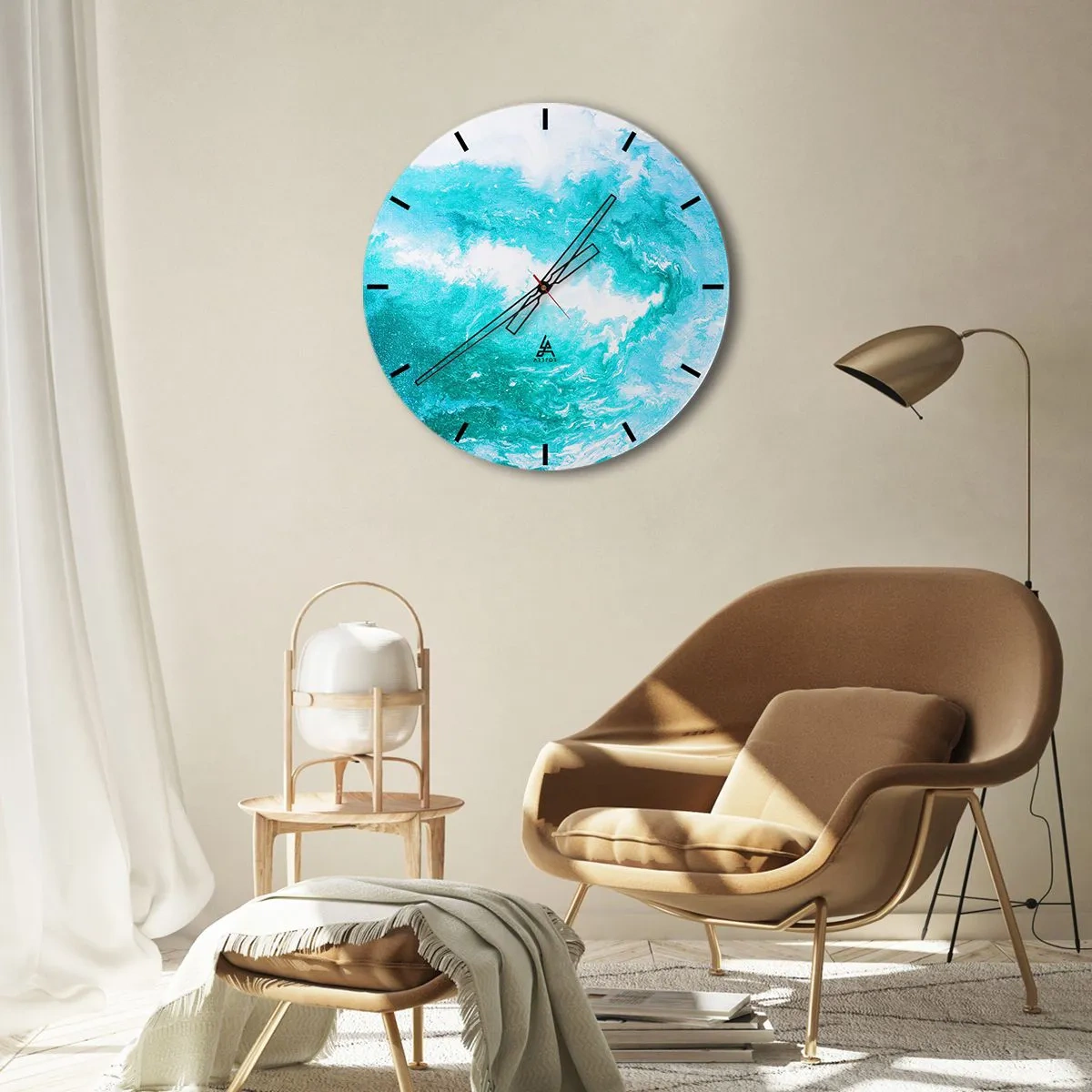 Zegar ścienny - W jądrze żywiołu - 40x40 cm