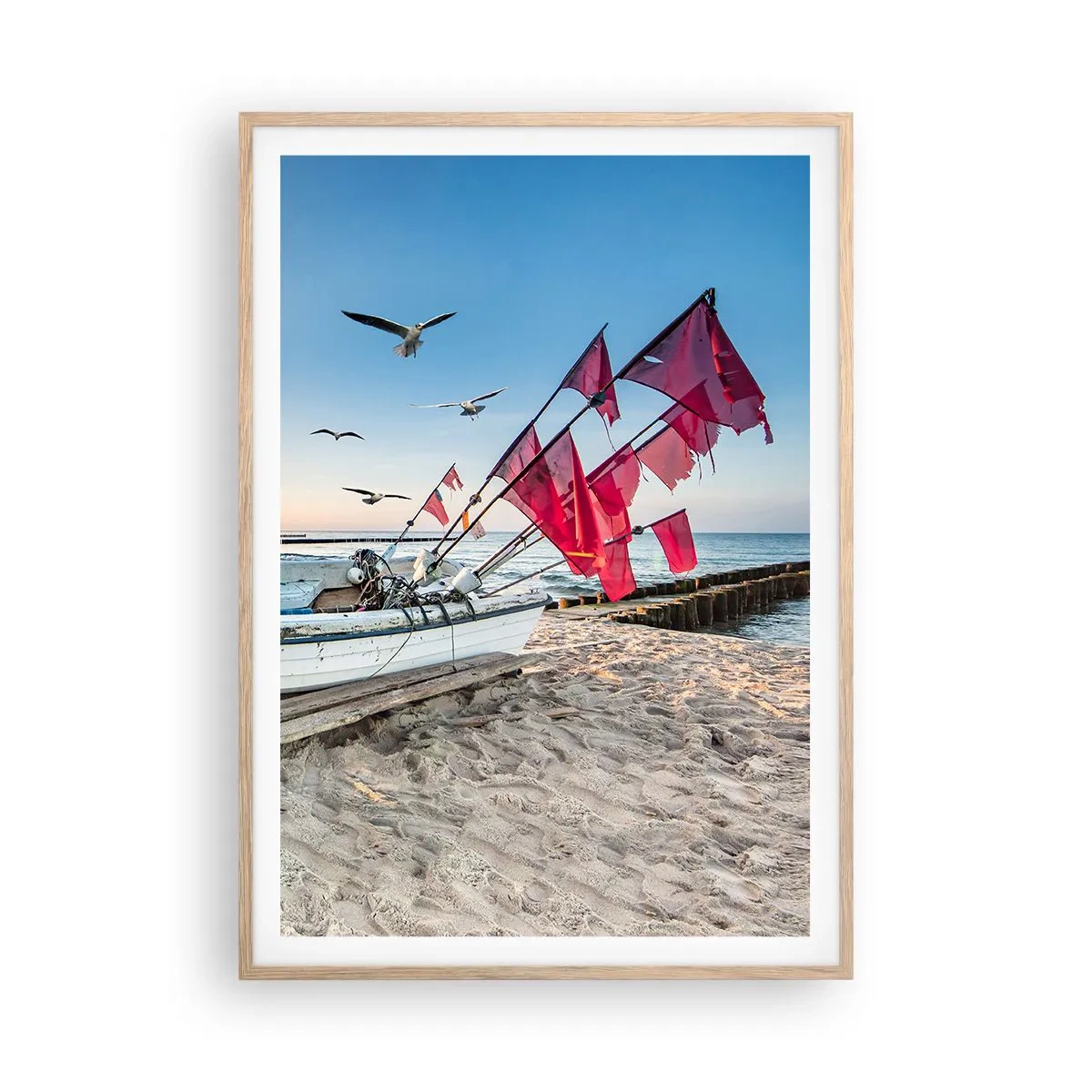 Plakat w ramie jasny dąb - Zasłużony odpoczynek - 70x100 cm