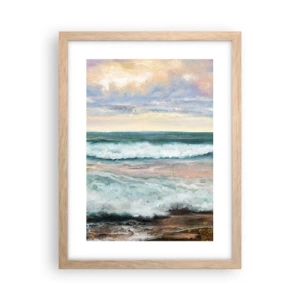 Plakat w ramie jasny dąb - Tutaj wygładzisz duszę - 30x40 cm