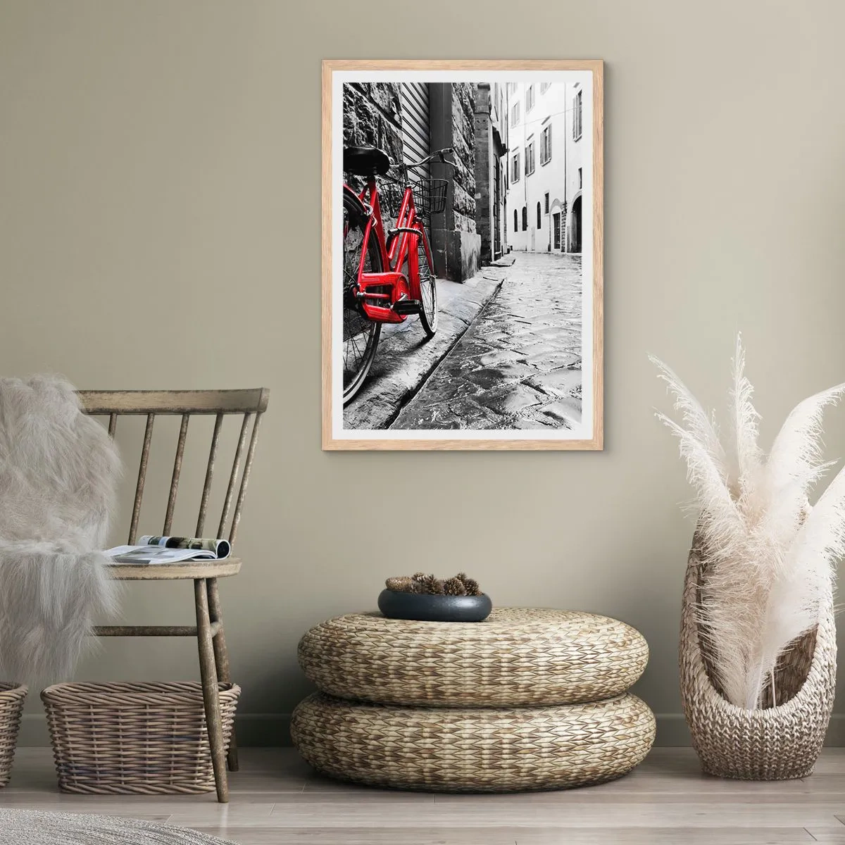 Plakat w ramie jasny dąb - Prawdziwe piękno się nie starzeje - 61x91 cm