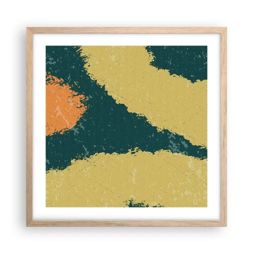 Plakat w ramie jasny dąb - Abstrakcja – powolnym ruchem - 50x50 cm