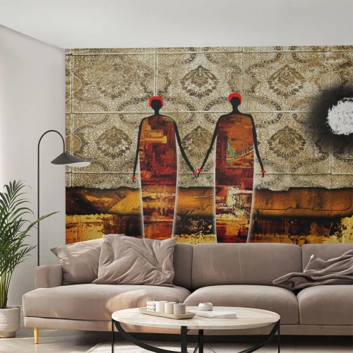 Fototapeta na wymiar Premium Sand - Kompozycja etniczna w kolorach Afryki - Ludzie, Afryka, Grafika