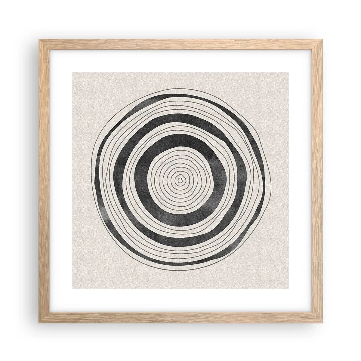 Plakat w ramie jasny dąb - Ważne to co pomiędzy - 40x40 cm