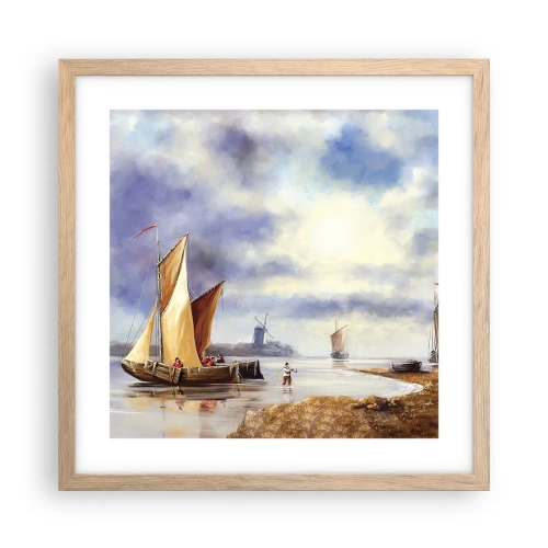 Plakat w ramie jasny dąb - Powrót żeglarzy - 40x40 cm