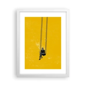 Plakat w białej ramie - Dzień jak co dzień - 30x40 cm
